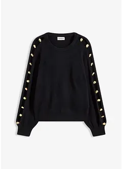 Trui met metalen parels, bonprix