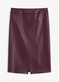 Knie-lange imitatiesuède rok met nauwsluitende pasvorm, bonprix