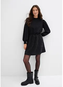 Glitterjurk van stevige interlockkwaliteit, bonprix