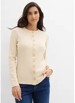 Geribde longsleeve van katoen, bonprix