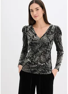 Longsleeve van Dévoré fluweel, bonprix