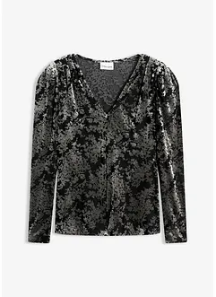 Longsleeve van Dévoré fluweel, bonprix