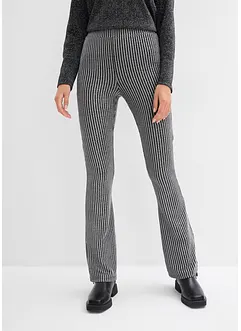 Uitlopende legging met glittergaren, bonprix