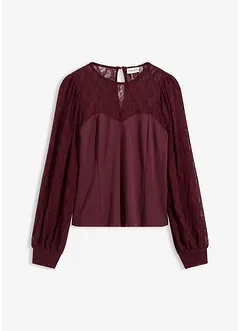 Longsleeve met kant, bonprix