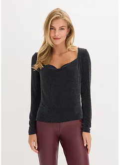 Top met watervalhals, bonprix