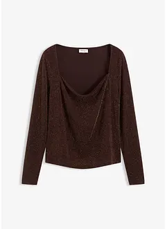 Top met watervalhals, bonprix