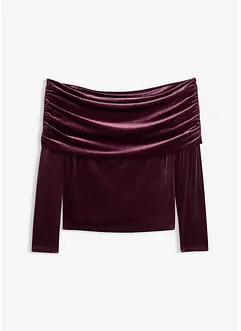 Carmen-shirt van zacht fluweel, bonprix