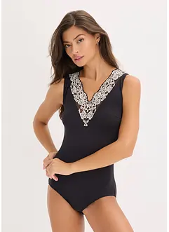Body zonder beugels van zacht modal met kant, bonprix