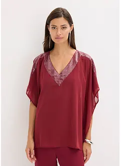 Oversized blouse met pailletten, bonprix