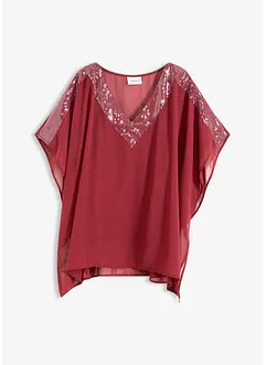 Oversized blouse met pailletten, bonprix