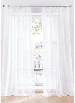 Transparant gordijn met fijne structuur (1 stuk), bonprix