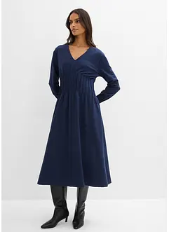 Comfortabele jurk met sierplooien in een viscosemix, bonprix