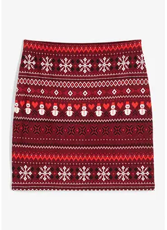 Minirok met Noors patroon van een katoen-elastan-mix, bonprix