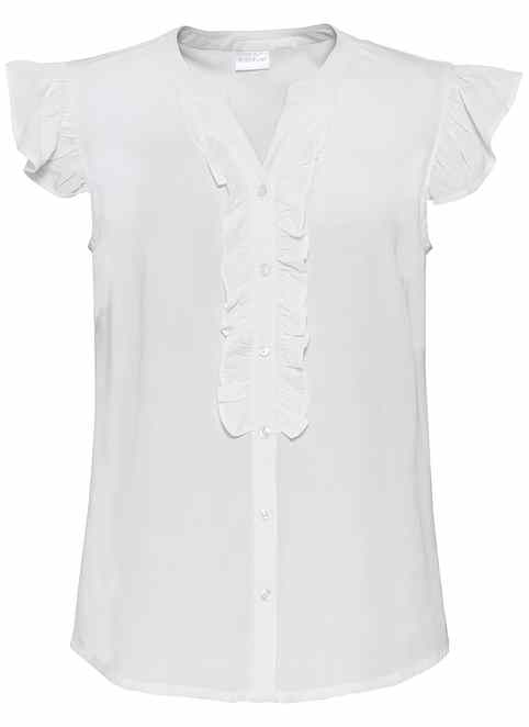 witte blouse dames korte mouw