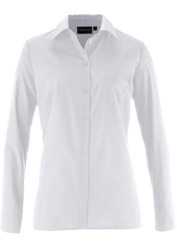 Mondstuk noodzaak bijkeuken Klassiek-moderne blouse met kentkraag - wit
