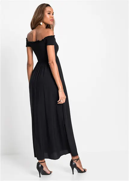 Maxi Jurk Met Smokwerk Jurk Smokwerk Maxi-jurk Met Smokwerk