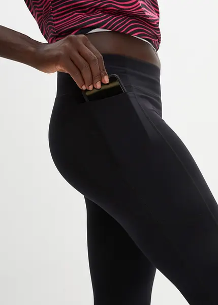 Cropped legging met zakken opzij voor je smartphone van ondoorzichtig stretch