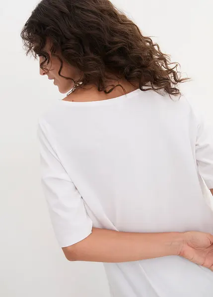 Mouw Boothals Shirt Dames Dames Trui Zand Katoen Boothals LAGOS