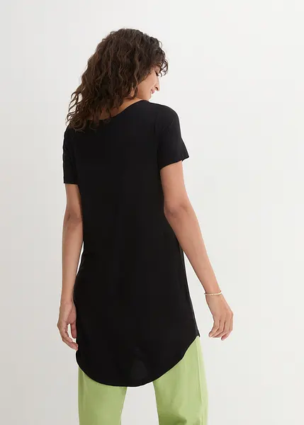 Eenvoudig mooi basic shirt met een ronde hals en viscose