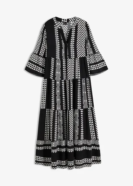 Moderne, lange jurk met een mooie print