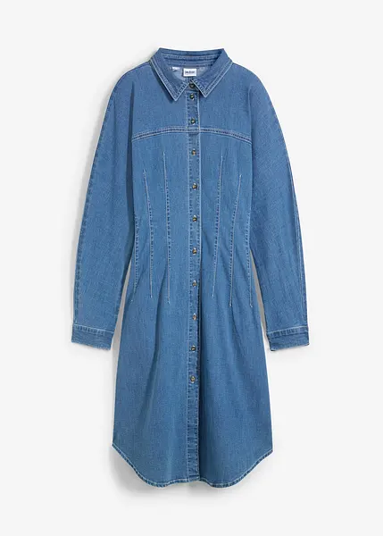 Midi spijkerjurk met een knoopsluiting lichtblauw denim used