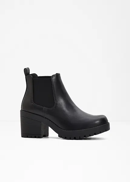 Coole boots met een blokhak zwart