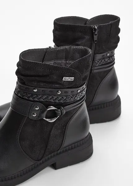 Jana Dameslaars Flat Vegan modieuze laarzen, zwart, 42 EU, zwart, 42 EU