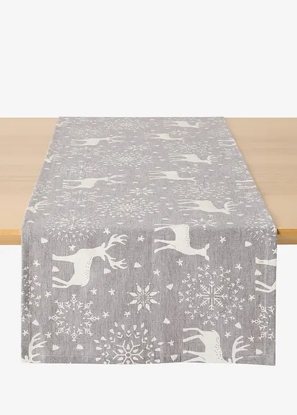 Lemos Home Hoogwaardige tafelloper, tafellinnen van 100% katoen, collectie concept, kleur en grootte naar keuze (tafelloper - 40x250cm, wit