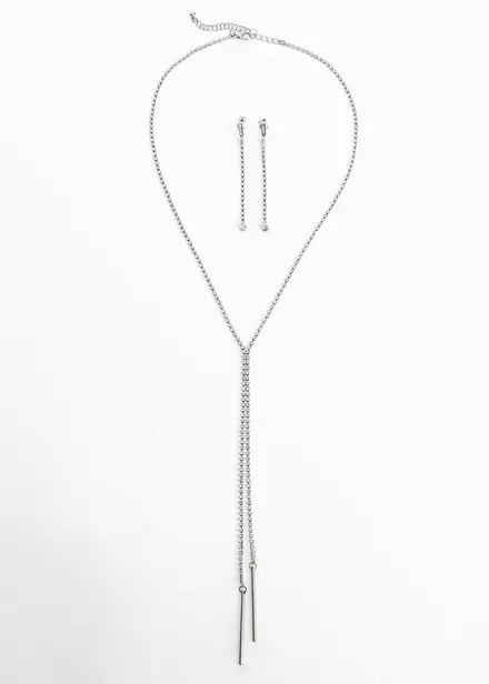 Ketting en oorbellen (3-dlg. set)