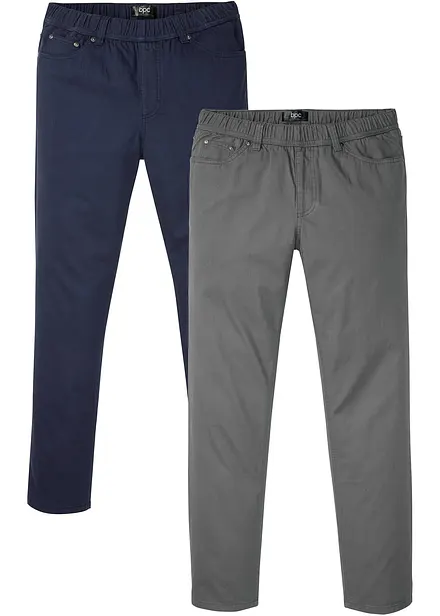 Regular fit instapbroek met comfortabele band, straight (set van 2)