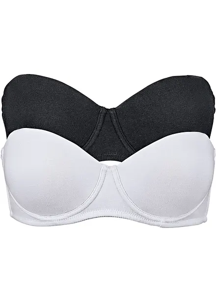Strapless beugel bh met biologisch katoen (set van 2)