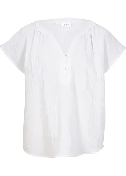 Mousseline blousetop van katoen