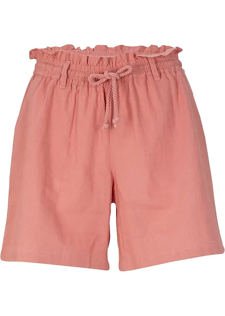 Paperbag short met linnen