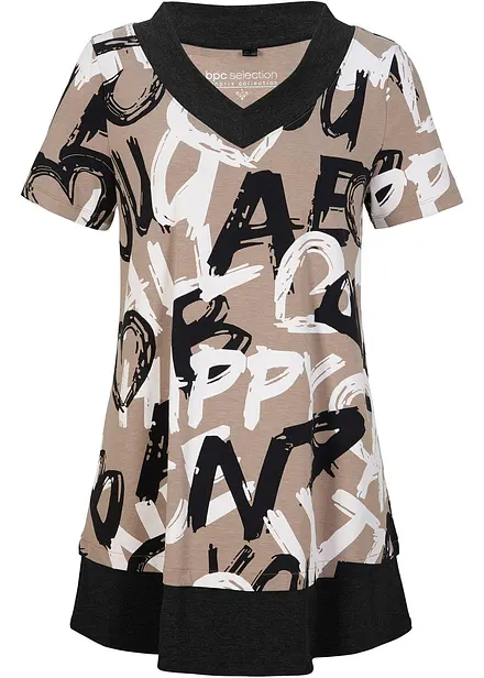 Longshirt met korte mouwen
