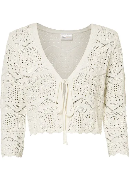 Ajour bolero met 3/4 mouwen