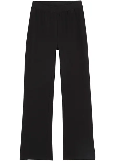 Meisjes broek met wijd uitlopende pijpen en splitten