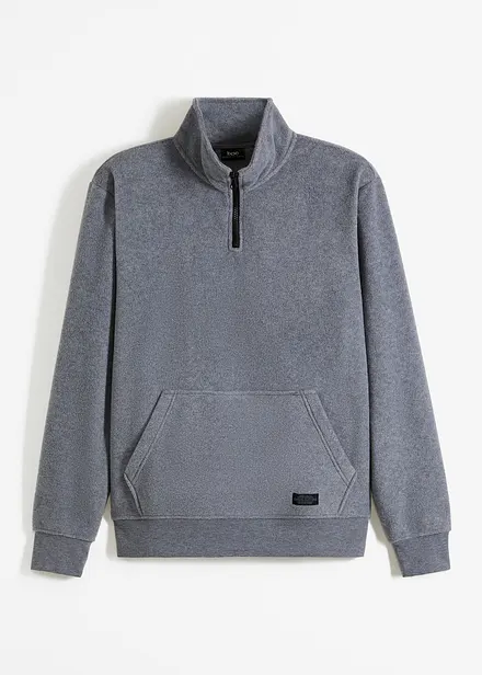 Fleece trui met opstaande kraag