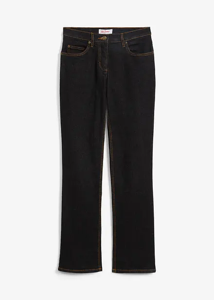 Mid waist stretch jeans, straight