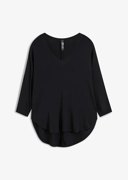 Shirt met 3/4 mouwen in een mix van viscose en elastan