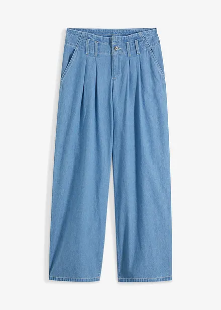 Wide leg jeans low waist, low stretch