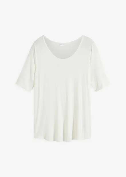 Shirt met ronde hals van zachte viscose