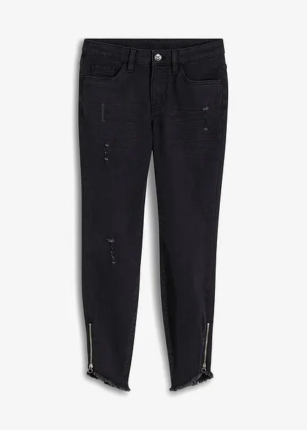Skinny stretch jeans, mid waist