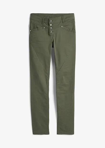 Stretch broek in crashed look