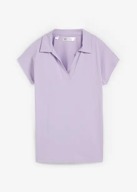 Shirt met open polokraag
