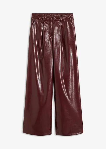 Imitatieleren broek met high waist