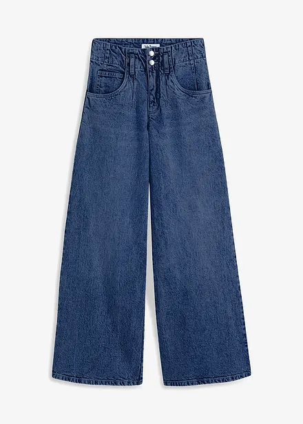 Wide leg jeans met high waist