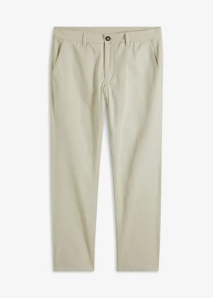 Relaxed fit stretch chino met biologisch katoen, straight