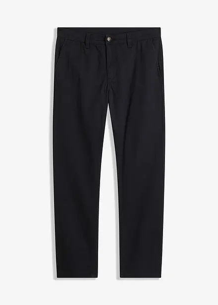 Relaxed fit stretch chino met biologisch katoen, straight
