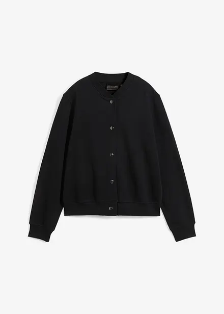 Sweat bomber met een knoopsluiting