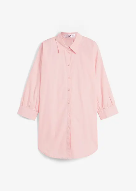 Oversized blouse van katoen met 3/4 mouwen